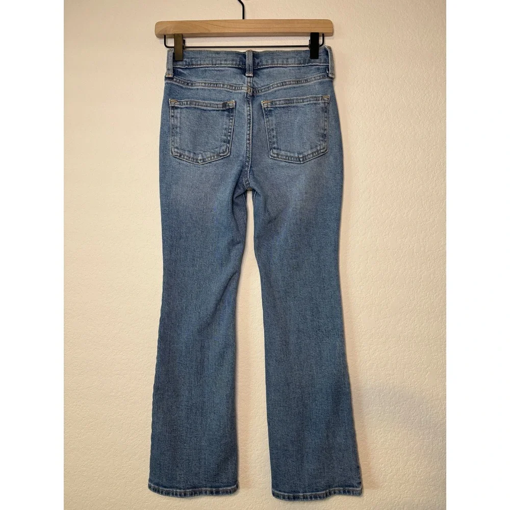 Old Navy Girls High Rise Flare Denim Jeans Size 12 Light Blue Wash